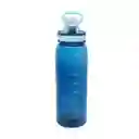 Miniso Botella de Plástico Para Deportes Con Asa Azul 900 mL