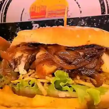 Hamburguesa Mushrooms con Papas