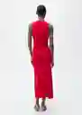 Vestido Moiso Rojo Talla S Mujer Mango