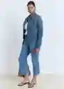 Chaqueta Cazadora Newvicky Tejano Medio Talla M Mujer Mango