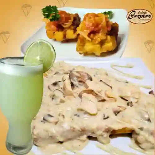 Crepe de Pollo Champiñon- Francés