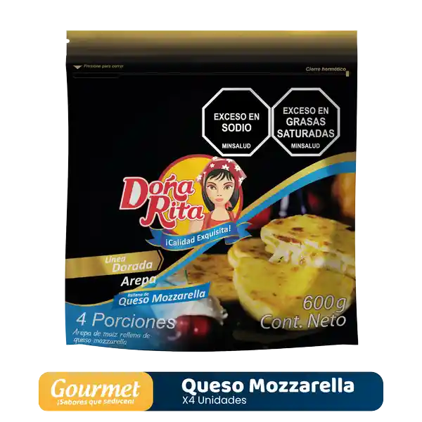 Doña Rita Arepa Rellena de Queso Mozzarella