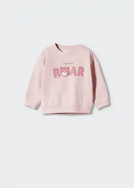 Buzo Sudadera Roar Rosa Talla 72 Niñas Mango