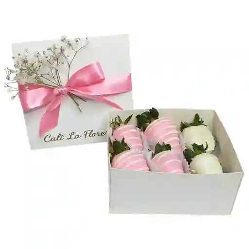 Caja 6 Fresas Rosadas