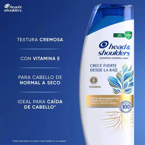 Head & Shoulders Shampoocrece Fuerte Desde La Raiz 650Ml