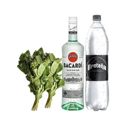 Combo Bacardi Ron Superior Schweppes Soda 1.5 L