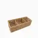 Canasta en Fibra Natural 3 Divisiones Ambiente Gourmet