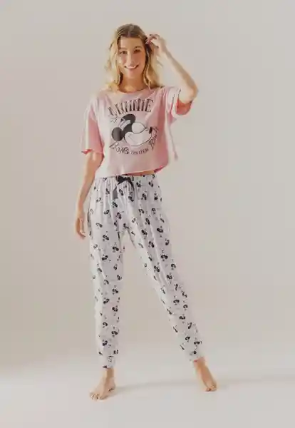 Pijama Con Camiseta y Pantalón Palo Rosa Talla S