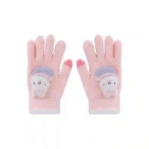 Guantes de Invierno Infantiles Miniso Conejito Rosa Miniso