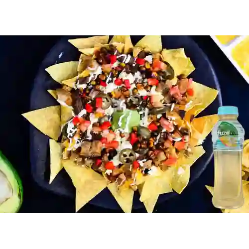 Nachos Tres Proteínas + Fuzetea Mango Manzanilla 400ml