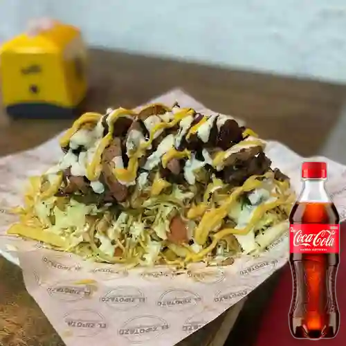 Combo Salchipapa Combinada + Coca Cola Original 400 ml