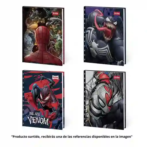 Scribe Cuaderno Spiderman Maximum Venom Rayado Cosido 100 Hojas