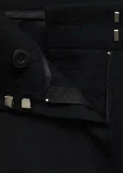 Pantalón Carla Negro Talla 36 Mujer Mango