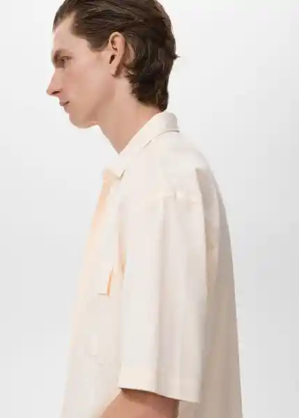 Camisa Giulios Crudo Talla M Hombre Mango