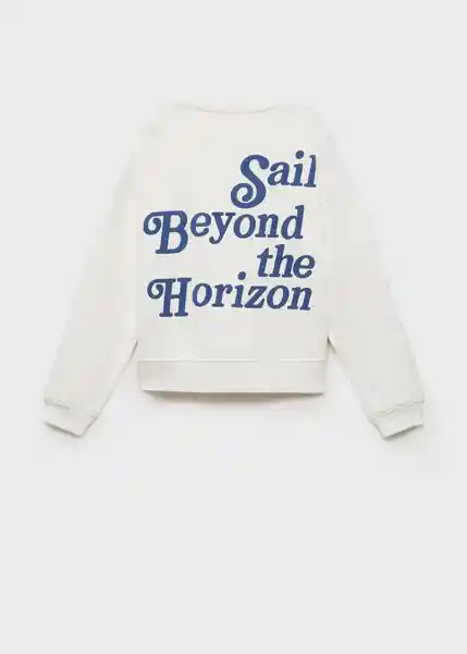 Sudadera Sail Off White Talla 14 Niñas Mango