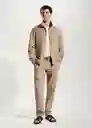 Chaqueta Pula Beige Talla XXL Hombre Mango