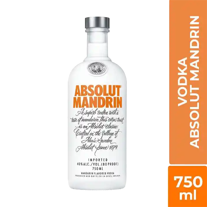 Absolut Vodka Mandrin Botella