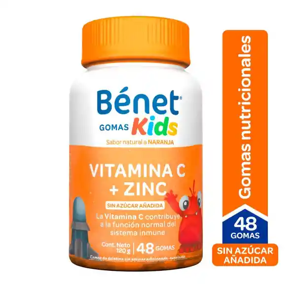 Bénet Multivitamínico Kids Goma Vitamina C y Zinc Sin Azúcar