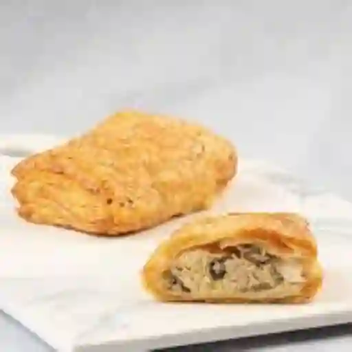 Pastel de pollo con champiñones