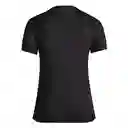 Adidas Camiseta Manga Corta W Lin Lifestyle de Mujer Negro T M