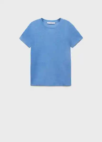 Camiseta Lenu Celeste Talla S Mujer Mango