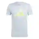 Adidas Camiseta Run Icons 3 Bar Para Hombre Azul Talla XL
