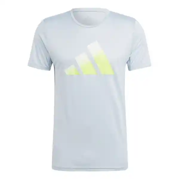 Adidas Camiseta Run Icons 3 Bar Para Hombre Azul Talla XL