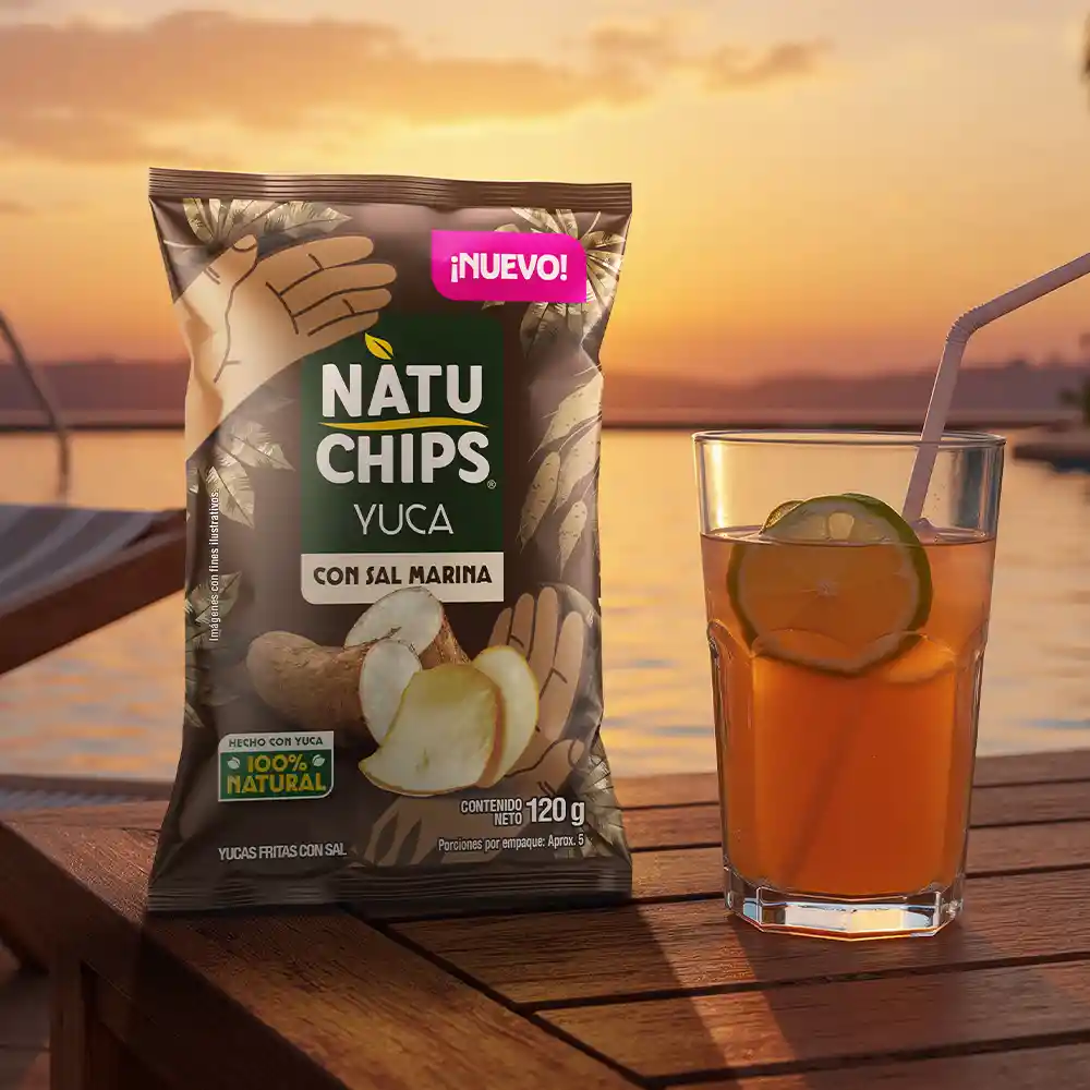 Natuchips Yuca Con Sal Marina 120 g