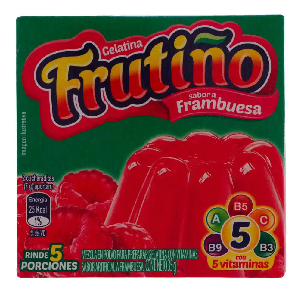 Frutiño Gelatina Sabor Frambuesa con Vitaminas