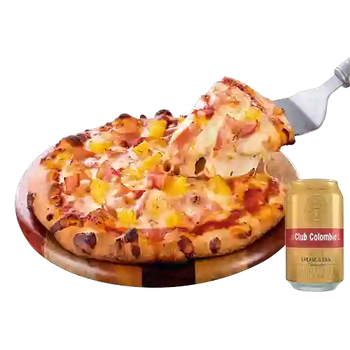 Combo Pizza Hawaiana + Club col. Dorada Lta 330ml