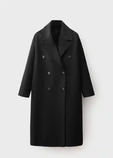 Abrigo Picarol Negro Talla M Mujer Mango