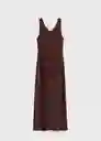 Vestido Luisa2 Marrón Talla S Mujer Mango