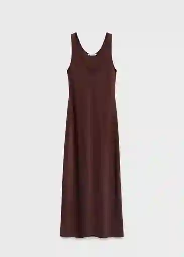 Vestido Luisa2 Marrón Talla S Mujer Mango