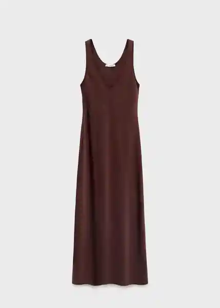 Vestido Luisa2 Marrón Talla S Mujer Mango