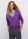 Jersey Lombia Morado Talla M Mujer Mango