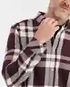 Camisa Plaid Manga Larga Rojo Merlot Ultraoscuro S Chevignon
