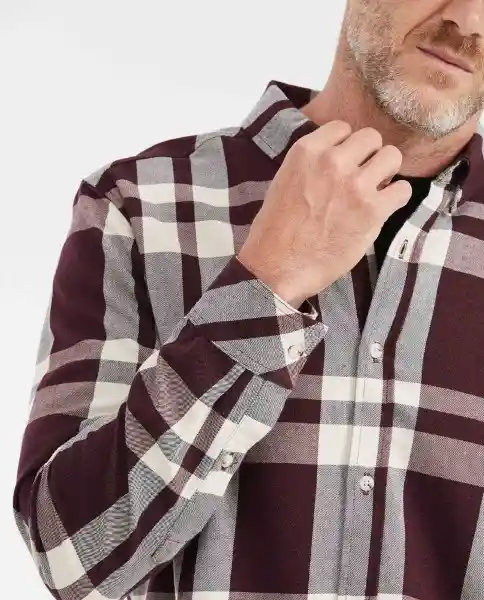 Camisa Plaid Manga Larga Rojo Merlot Ultraoscuro S Chevignon