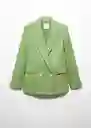 Blazer Americana Tempoli Verde Talla 24 Mujer Mango