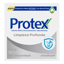 Jabón Antibacterial Protex Limpieza Profunda Barra 120 g x 3
