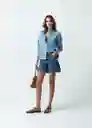 Camisa Mujer Azul Indigo Medio L Naf Naf