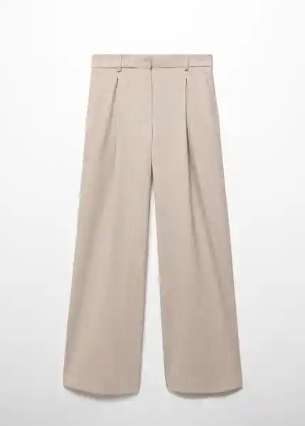 Pantalón Florida Beige Talla 42 Mujer Mango