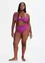 Top Bikini Abril Morado Talla 25 Mujer Mango