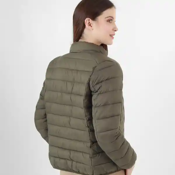 Chaqueta Cuello Alto Manga Larga Café Talla L 726184