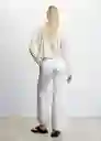 Jersey Crayon2 Blanco Talla M Mujer Mango