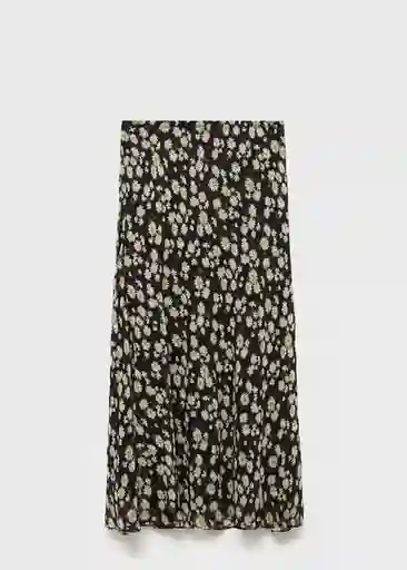 Falda Belle Negro Talla M Mujer Mango