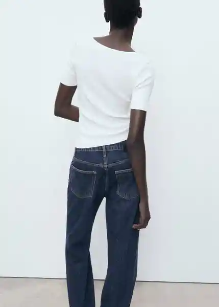 Jersey Orquidea Blanco Talla XS Mujer Mango