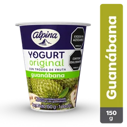 Yogurt Original Alpina Guanabana Vaso 150g