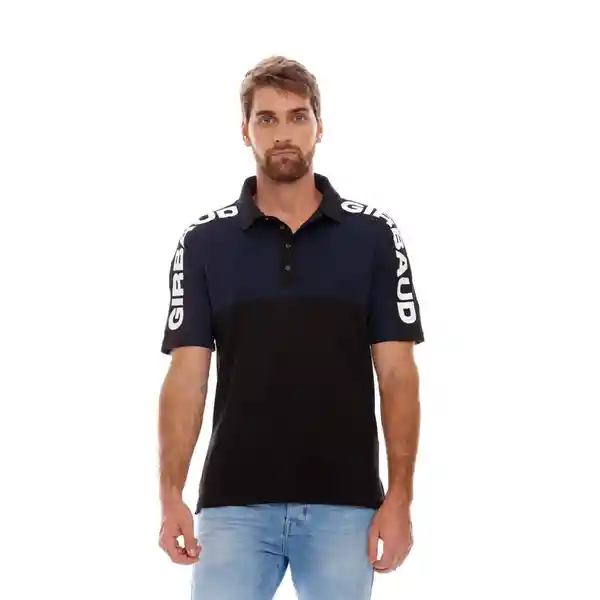 Marithé Francois Girbaud Camiseta Polo Azul y Negro Talla L