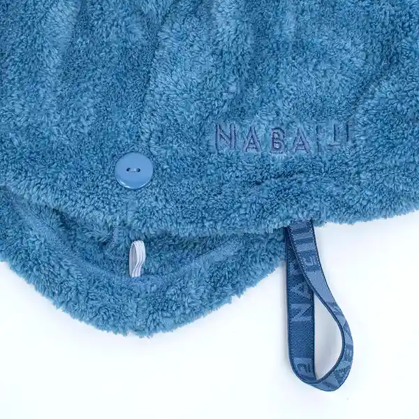 Nabaiji Toalla Para Cabello de Microfibra Suave Azul