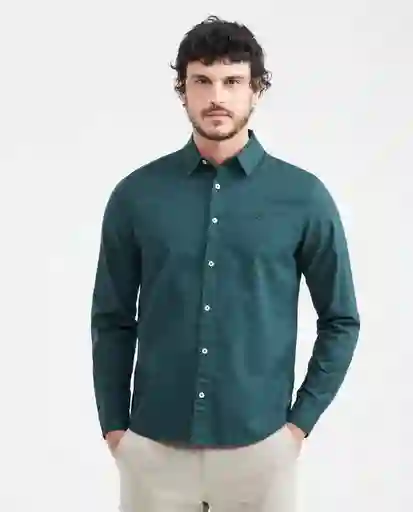 Camiseta Linen With Duck Verde Nafta Ultra Oscuro M Chevignon
